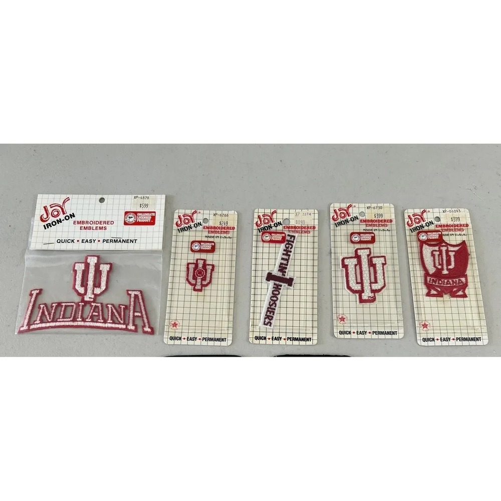University of Indiana Embroidered Patches-Set of 5